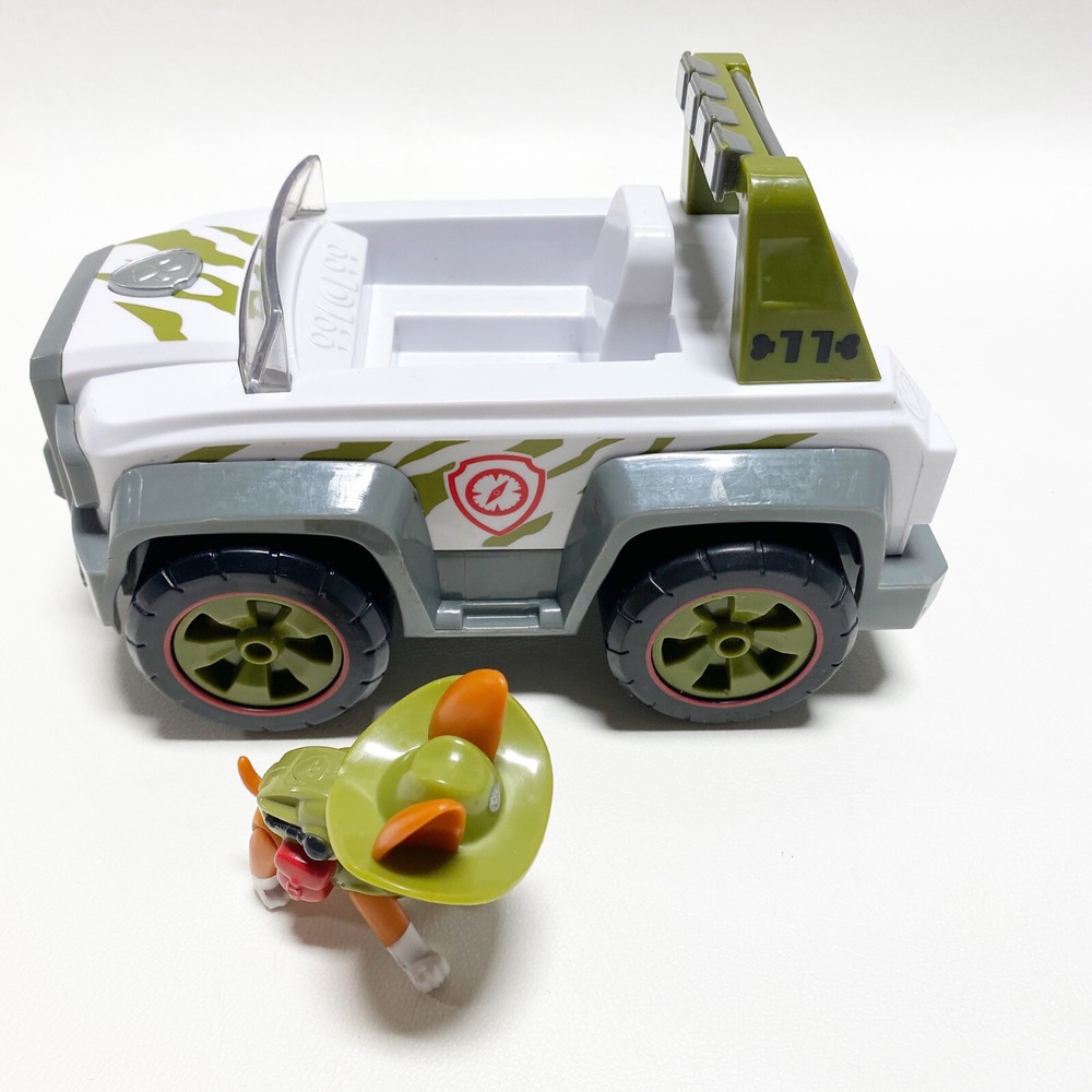 Paw Patrol Tracker Figure Cruiser Pull Back Sounds Jungle Jeep Spin Master - Picture 3 of 4
